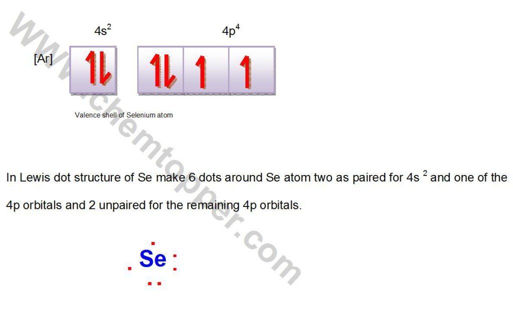 lewis dot structure of Se atom